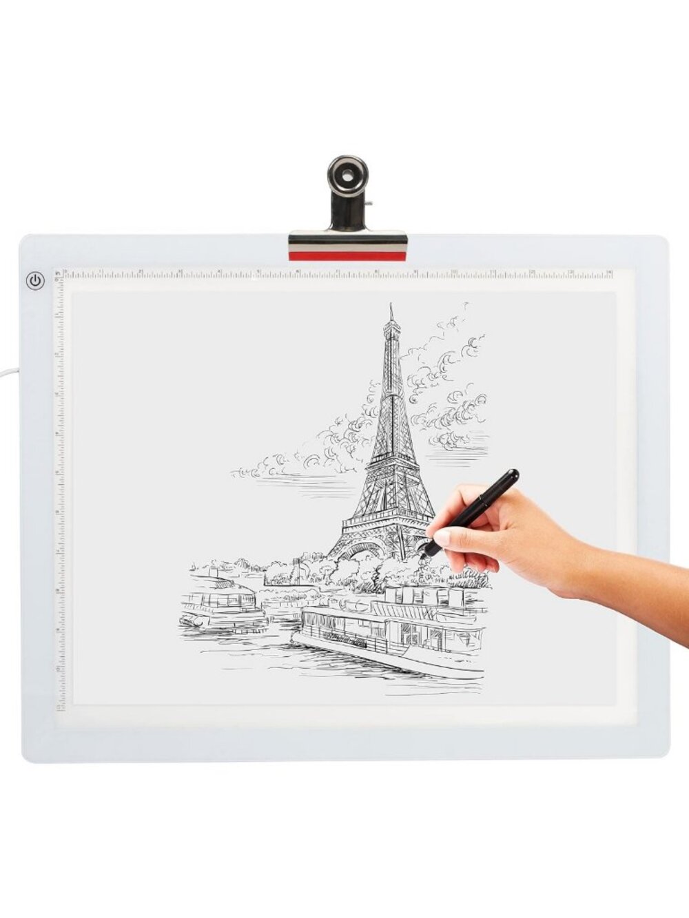 Ultra-Thin 19" LED Light Pad with Adjustable Brightness for Sketching & Cricut